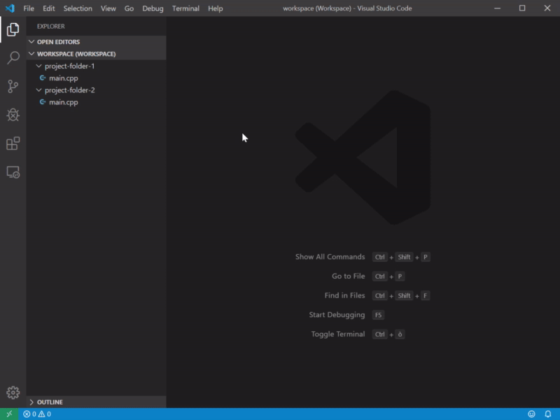 Short video showing how to update folder names on Visual Studio Code workspaces