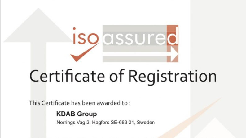 ISO 90001 certificate